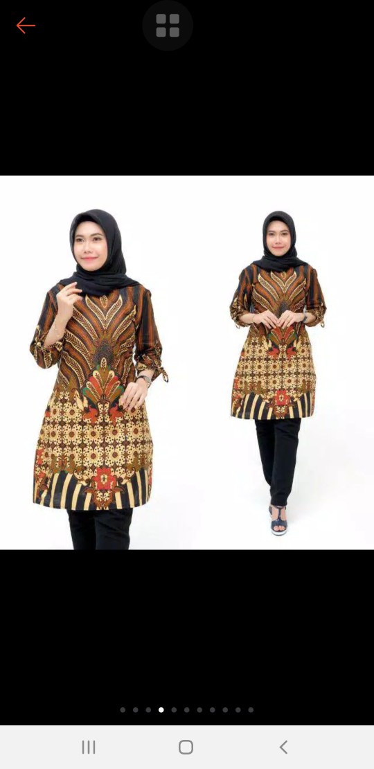 Terlaris Serut Genes Jelita Tunic Navbor Yelbor Whitbor Creambor Tunik Batik Modern Hrb030 Dolbi Dob