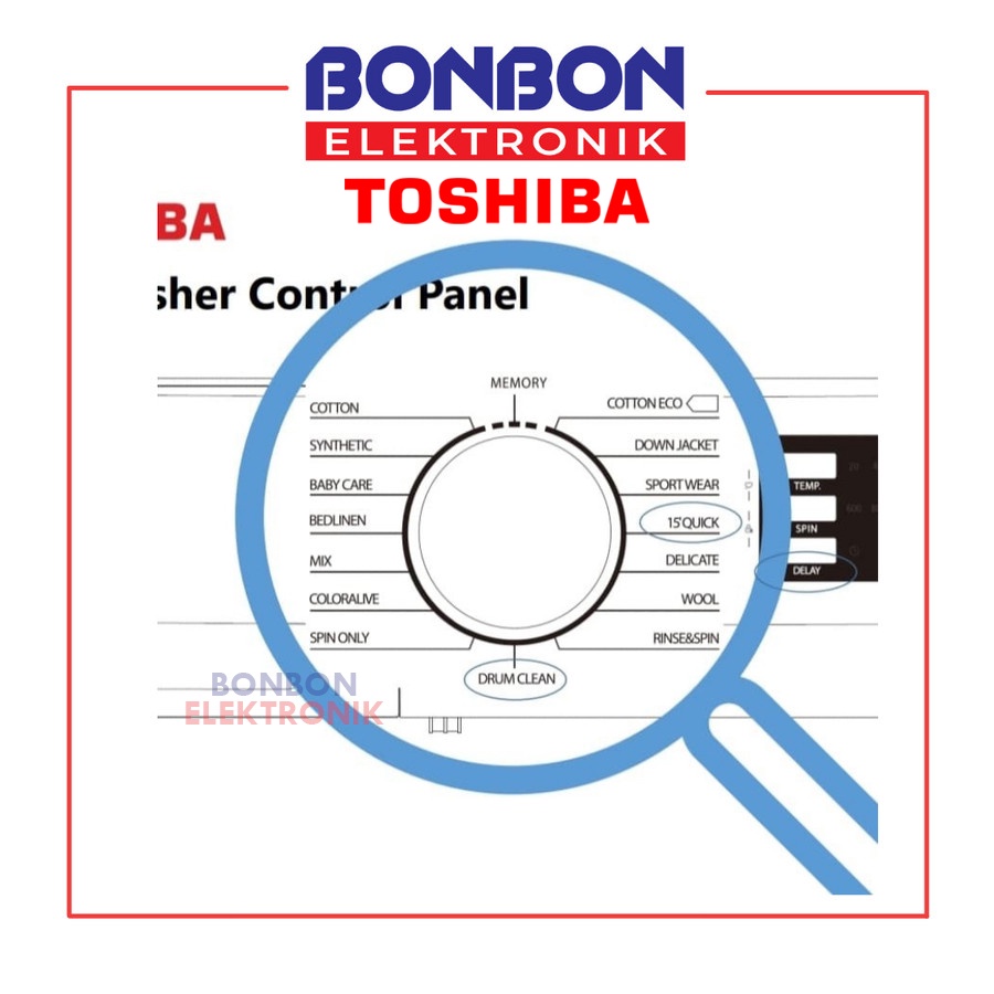 Toshiba Mesin Cuci Front Loading 9.5KG TW-BH95S2N Inverter 9.5 KG