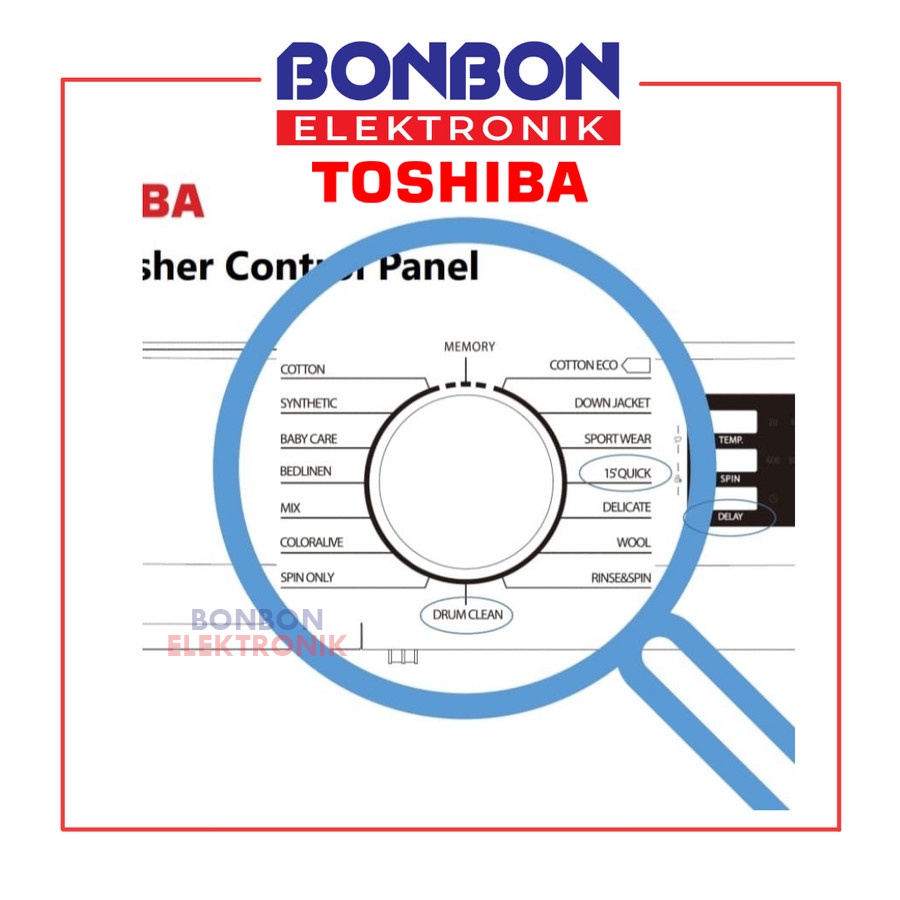 Toshiba Mesin Cuci Front Loading 8.5KG TW-BH85S2N Inverter 8.5 KG