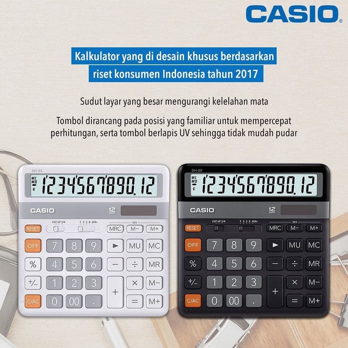 

Lo01Ofca Calculator Casio Dh-20 Kalkulator 12Digit