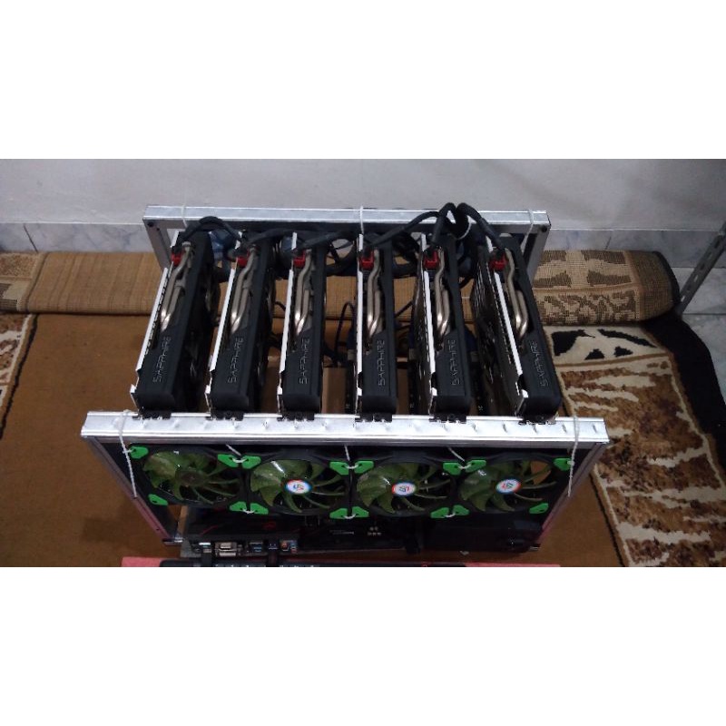 Rig Mining (rak menambang) cyrpto bisa 6 vga_Mining RIG_Rig VGA_Rak mining crypto