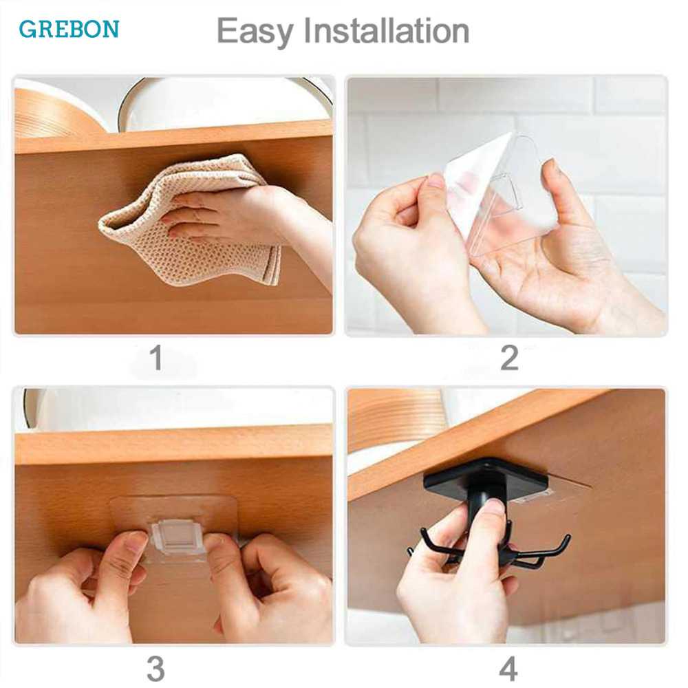 GREBON Rak Gantungan Peralatan Dapur 6 Hook Hanger - E008