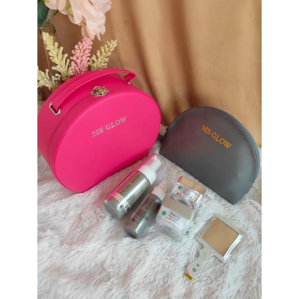 PAKET WAJAH MS GLOW (GRATIS BOX MAKE UP/TAS)