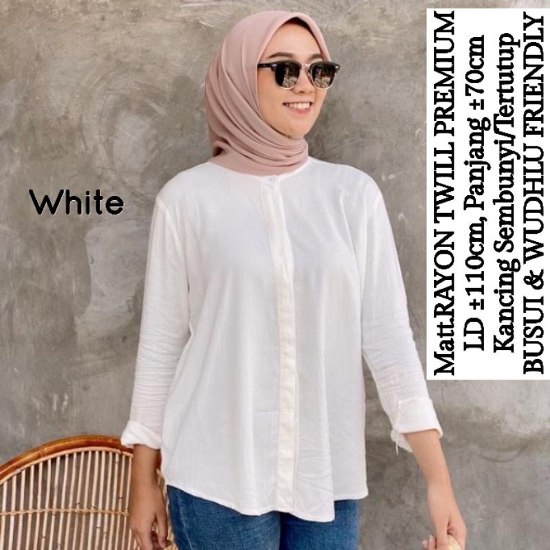 MAUDY SHIRT/KEMEJA RAYON TWILL PREMIUM (LD ±110cm) //JF536