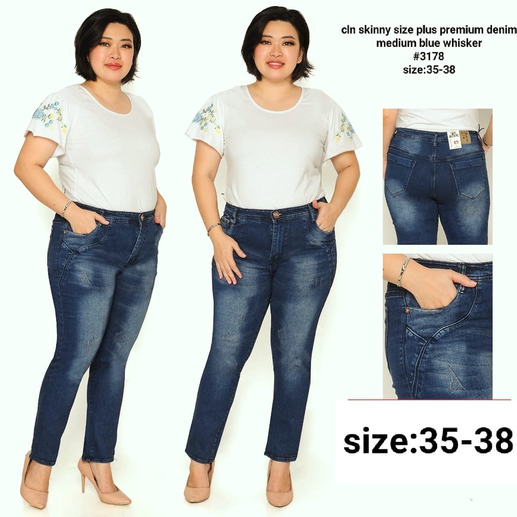 Celana Panjang Jeans Wanita Skiny 31-34 35-38 Bisa Bayar Ditempat(COD)