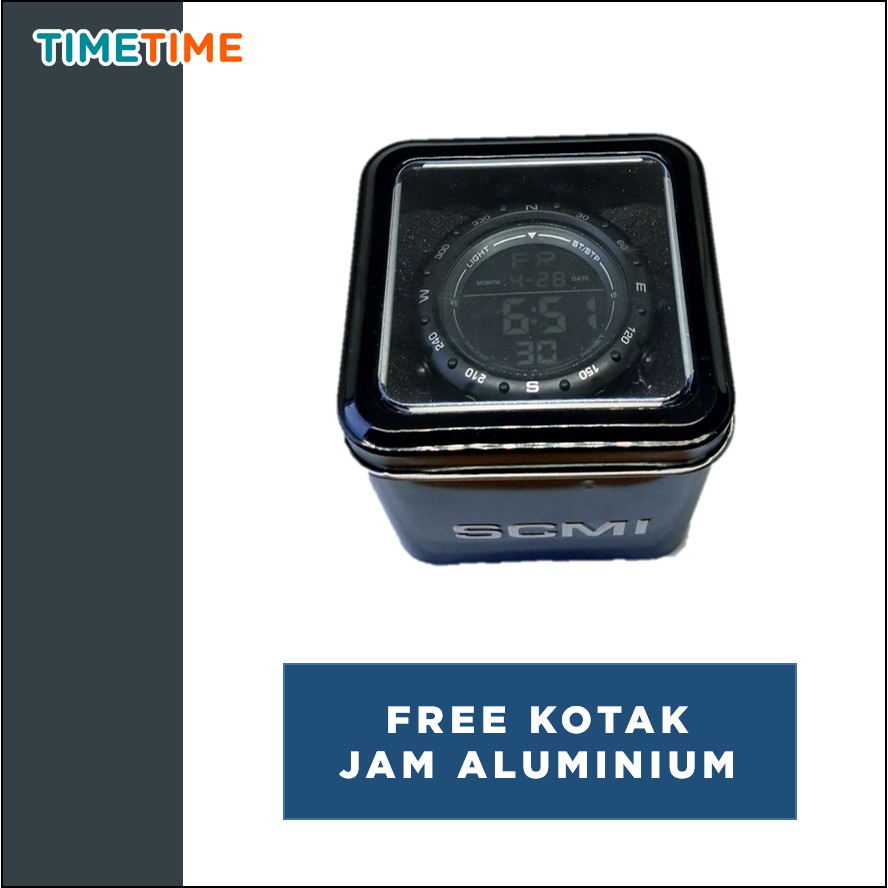 Jam Tangan Digital Sport Design Warna Hitam Free Baterai dan Kotak SC6696