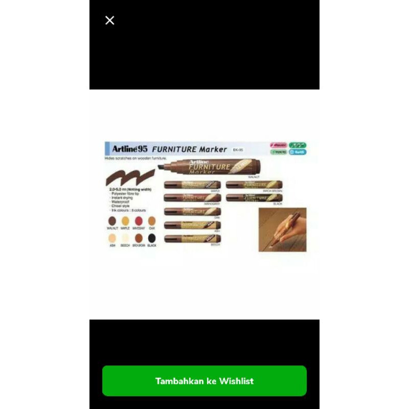 

spidol permanen artline ek 95 untuk kayu