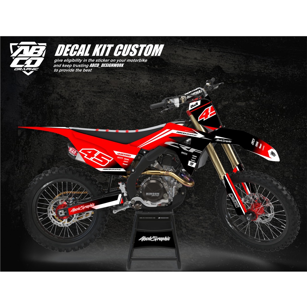 Decal Custom CRF 150L Supermoto Trabas Trail MotoCross SupermotoIndonesia SupermotoCantik Striping C