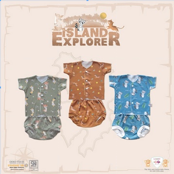 STELAN PIYAMA PENDEK 3-6 BULAN