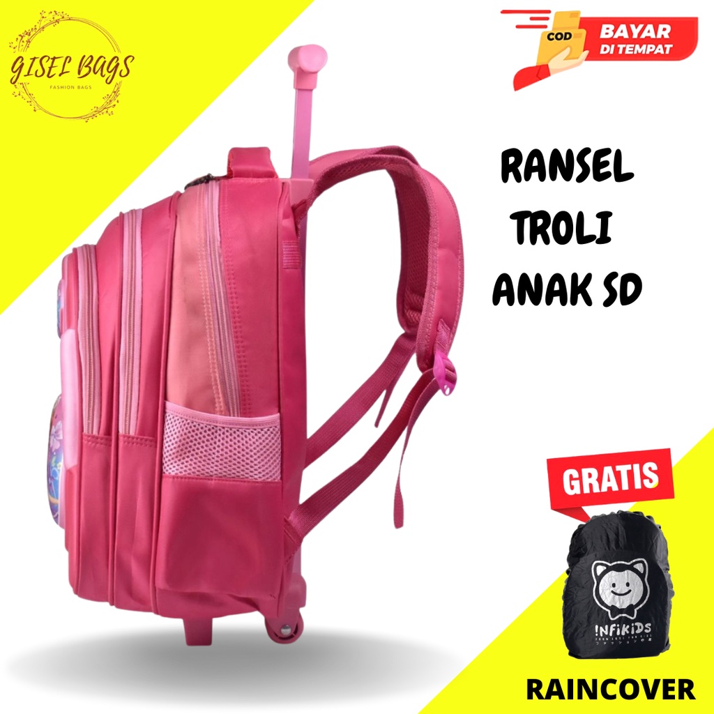 GB-Tas ransel troli anak perempuan tas ransel troli timbul tas ransel troli anak import tas ransel troli anak gambar lucu