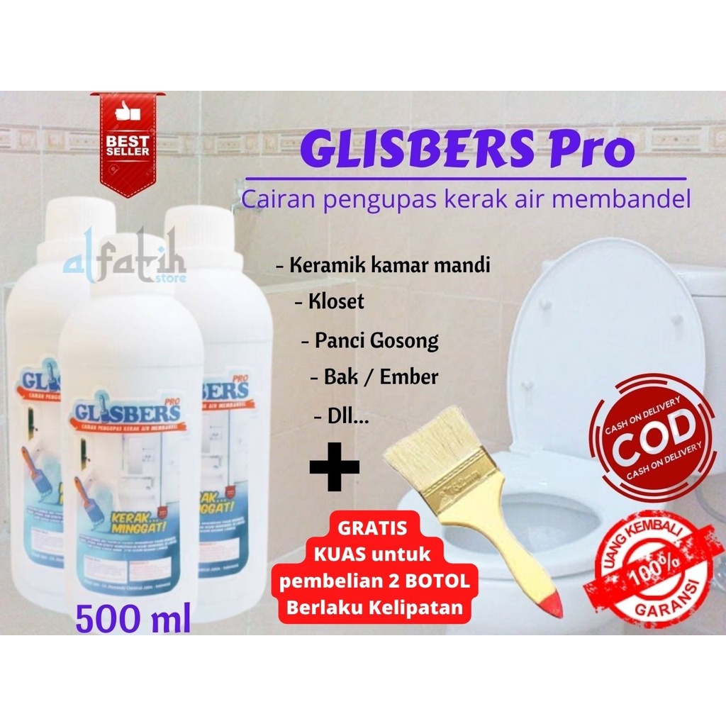 GLISBER PEMBERSIH KERAK KAMAR MANDI / TOILET / KARAT BESI/MESIN MOTOR/ALAT DAPUR/PALING AMPUH 500 ML