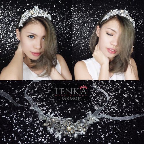 [BISA COD] TIARA BROKAT WEDDING BRIDAL AKSESORIS PESTA PERNIKAHAN MRM014