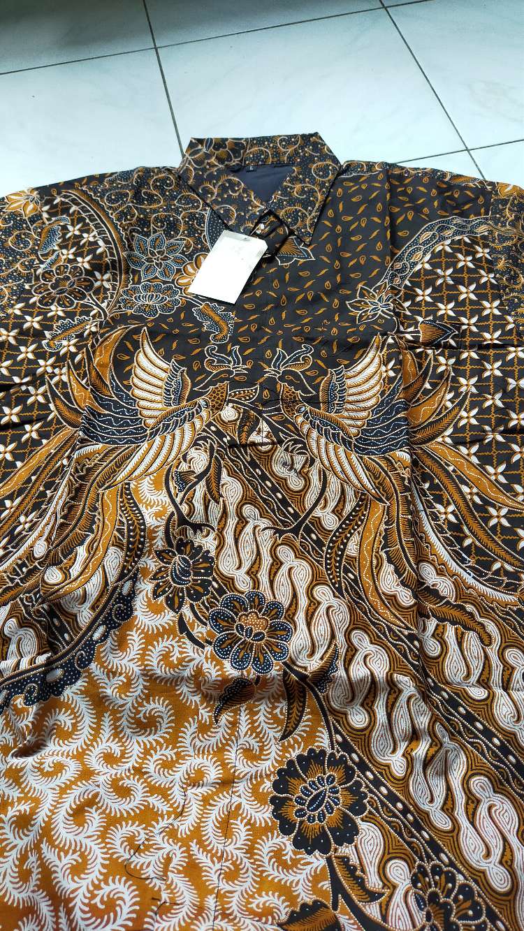 Vijay Pendek Kemeja Batik Pria Full Furing Katun Sragenan