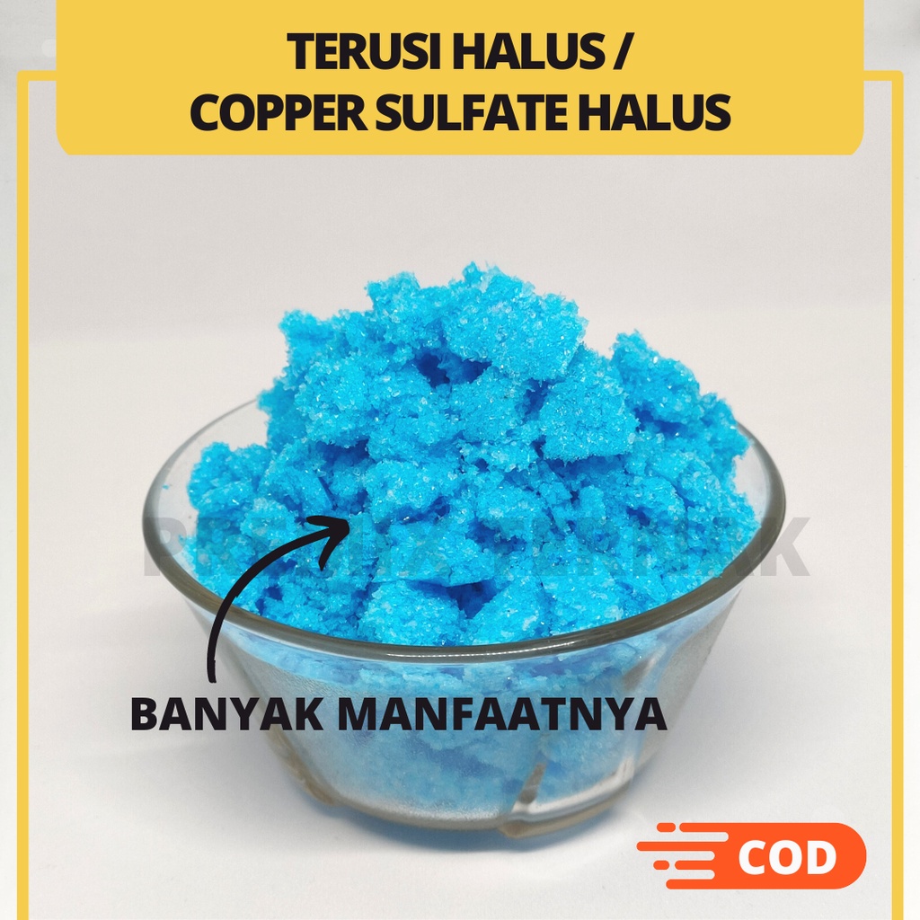 TERUSI 1 kg - COPPER SULPHATE 1kg - Copper Sulfate 1kg - CuSO4 1kg - Tembaga Sulfat 1kg - Tembaga Sulfate 1kg - Cupri Sulfate 1kg