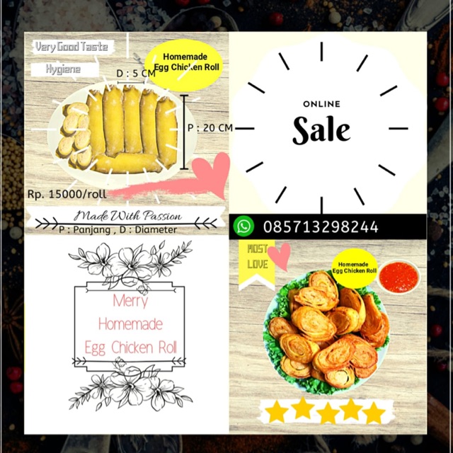 

Egg Chicken roll/ healthfood/ frozen food