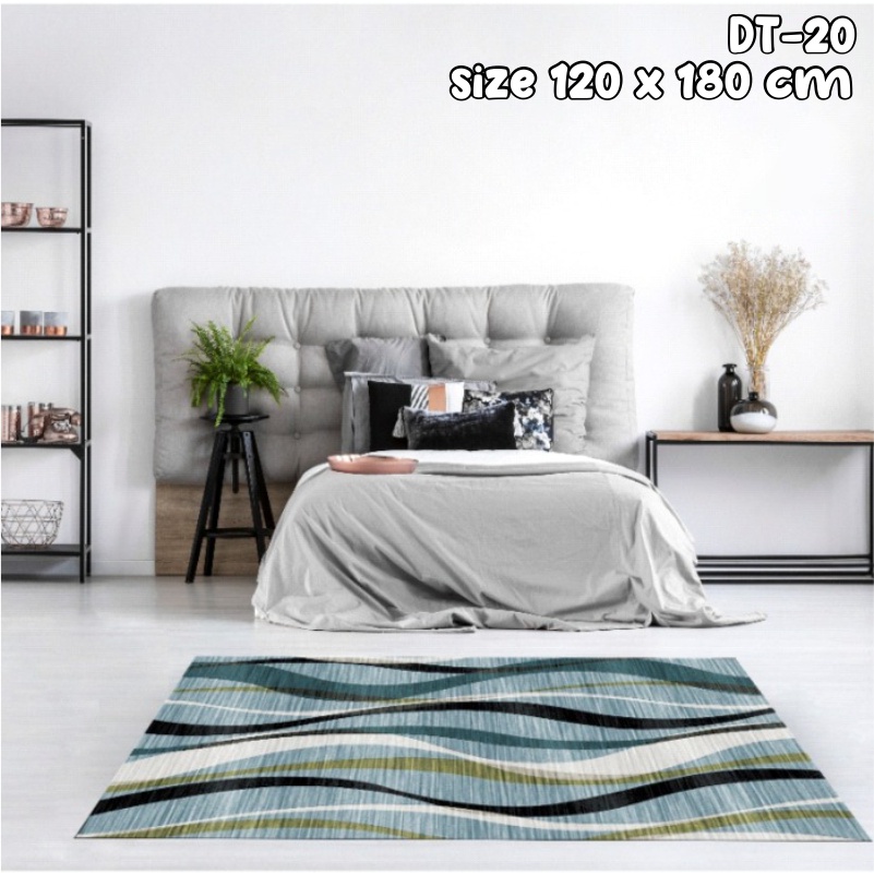 Karpet Lantai Bulu Permadani Ruang Tamu Berbagai Motif Anti Slip Ukuran 120cm x 180cm WD