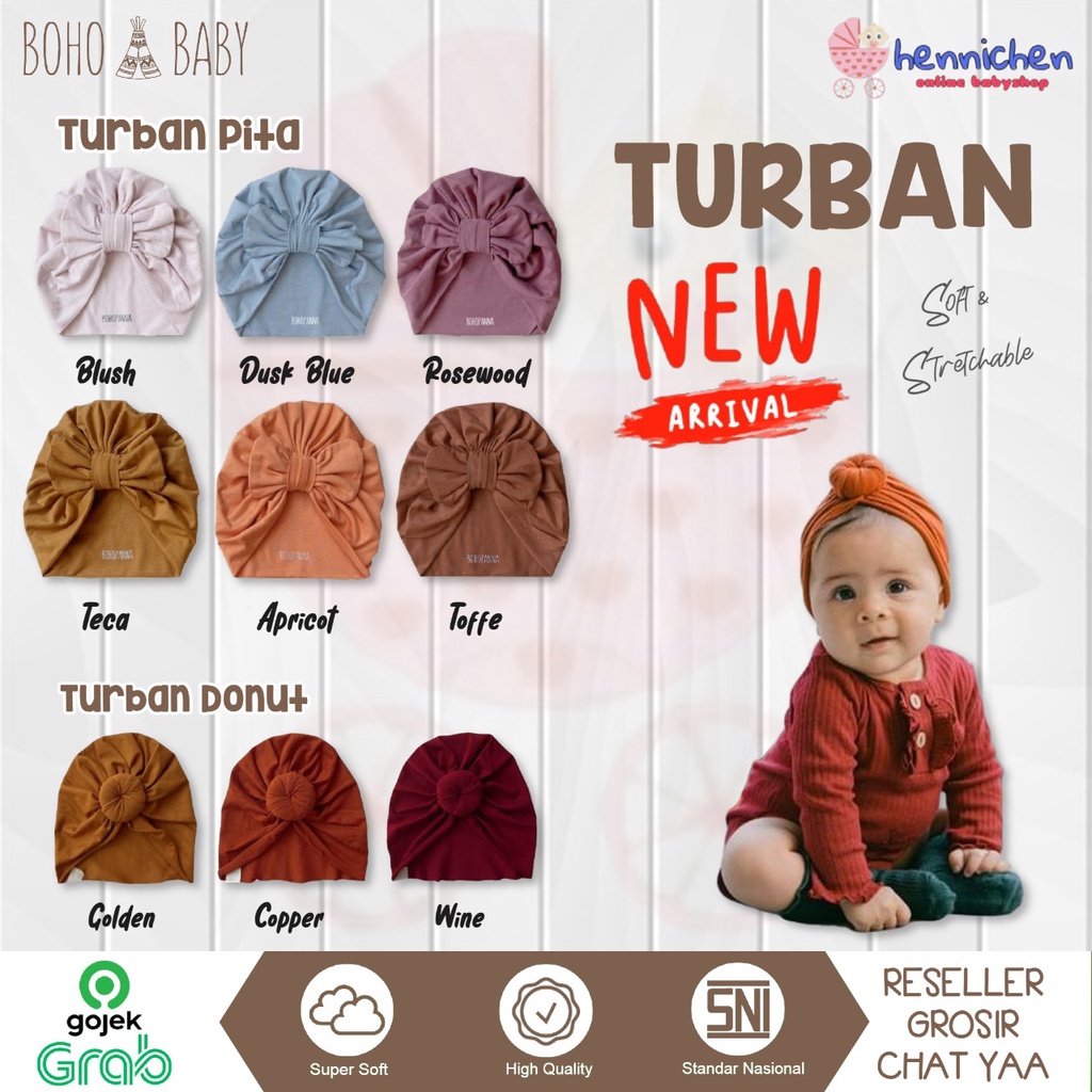 BOHOPANNA TURBAN /BOHO BABY BOHOBABY TURBAN / TURBAN ANAK / TURBAN PITA / TURBAN DONUT