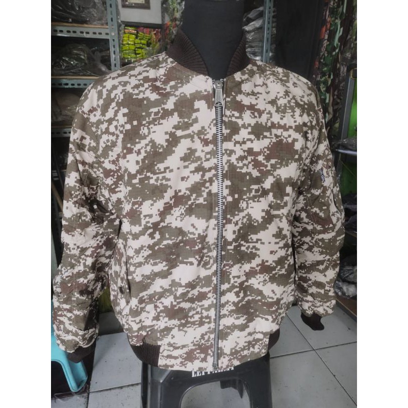 JAKET BOMBER GURUN DIGITAL - JAKET BOMBER LORENG GURUN - JAKET MOTOR LORENG - JAKET BOMBER LORENG