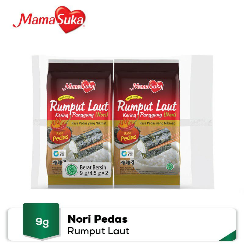 

Rumput Laut Kering Panggang Pedas MamaSuka 9 gr