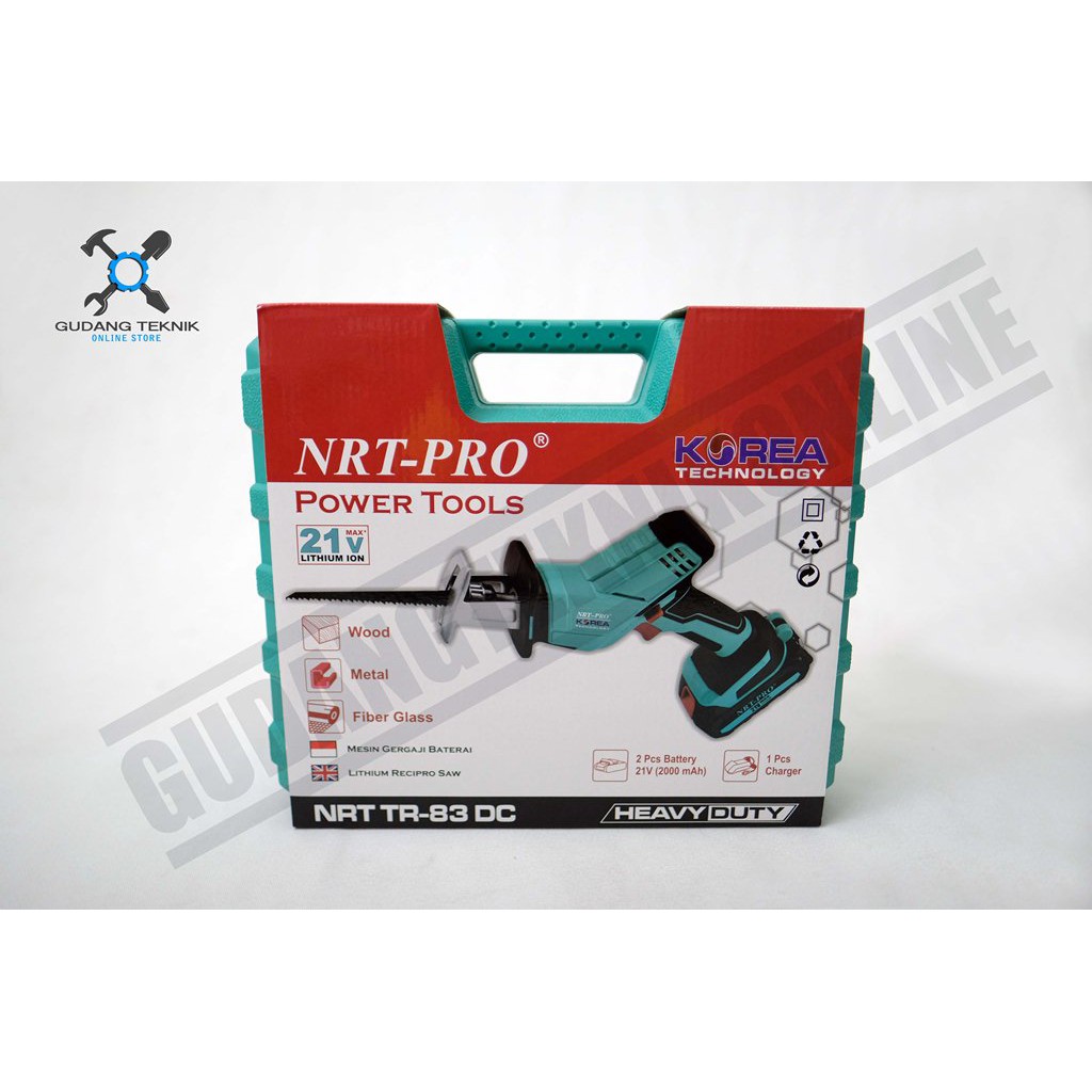 NRT TR 83 DC / Gergaji Cordless Recipro Saw NRT PRO TR83DC Mesin Gergaji Jigsaw Baterai NRT TR 83DC