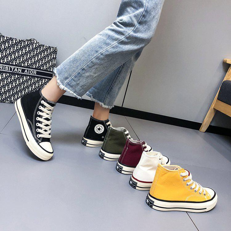 Free Box Sepatu Sneakers Wanita Import Sepatu Kanvas Wanita Kasual Polos Tali Premium Quality Sepatu Wanita Sneakers Wanita Model Korea Import Premium Quality NS4044