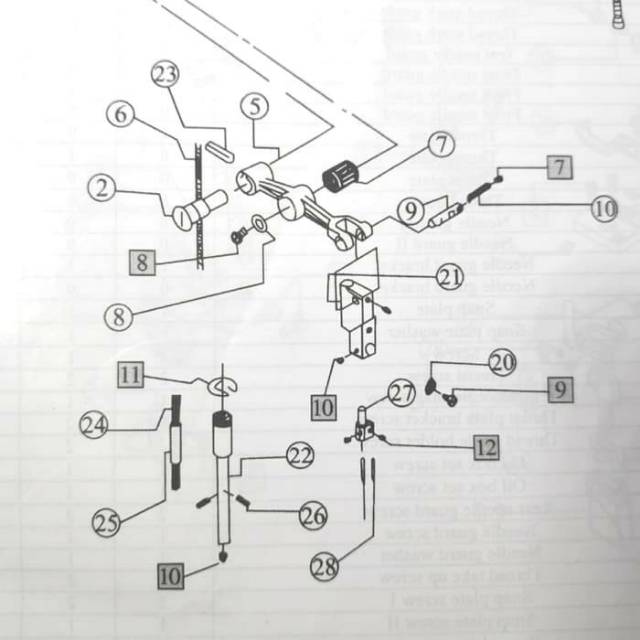 Kepala Jarum KG142-E Needle Clamp 747 Original Mesin China