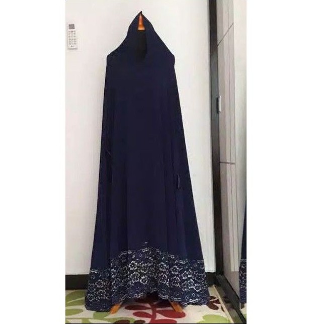 Preloved Khimar floor Bolong Tangan