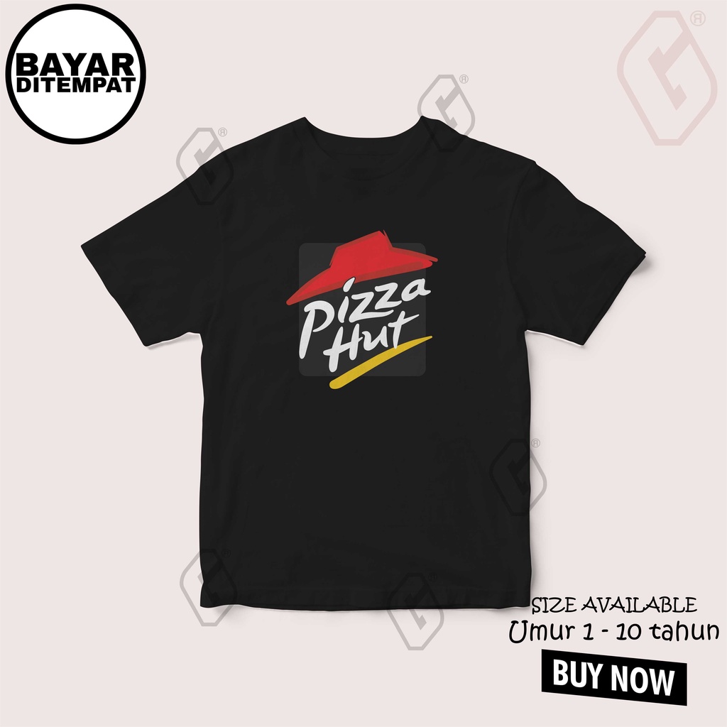 kaos anak jajanan pizza hut / baju jajanan anak pizza hut