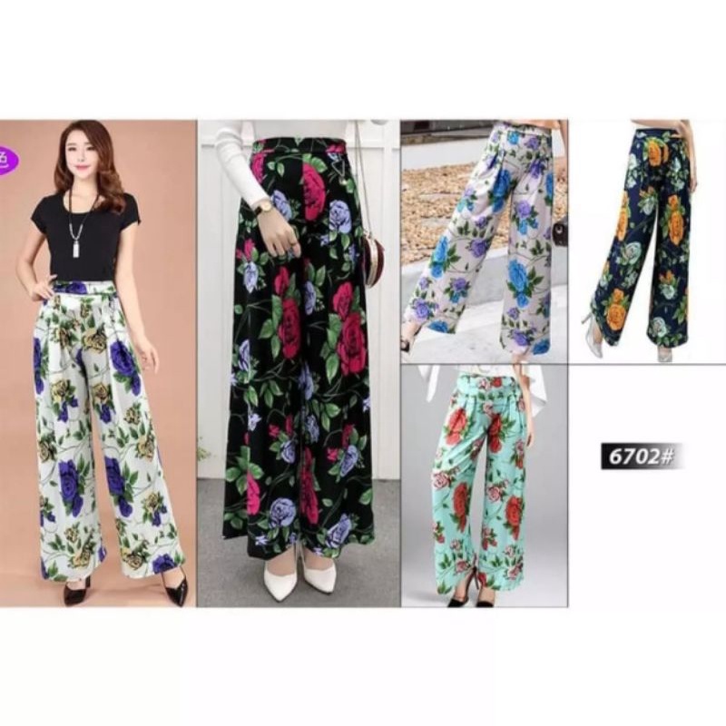 Celana Kulot Panjang Motif Random Ukuran All Size/Celana Harian Wanita