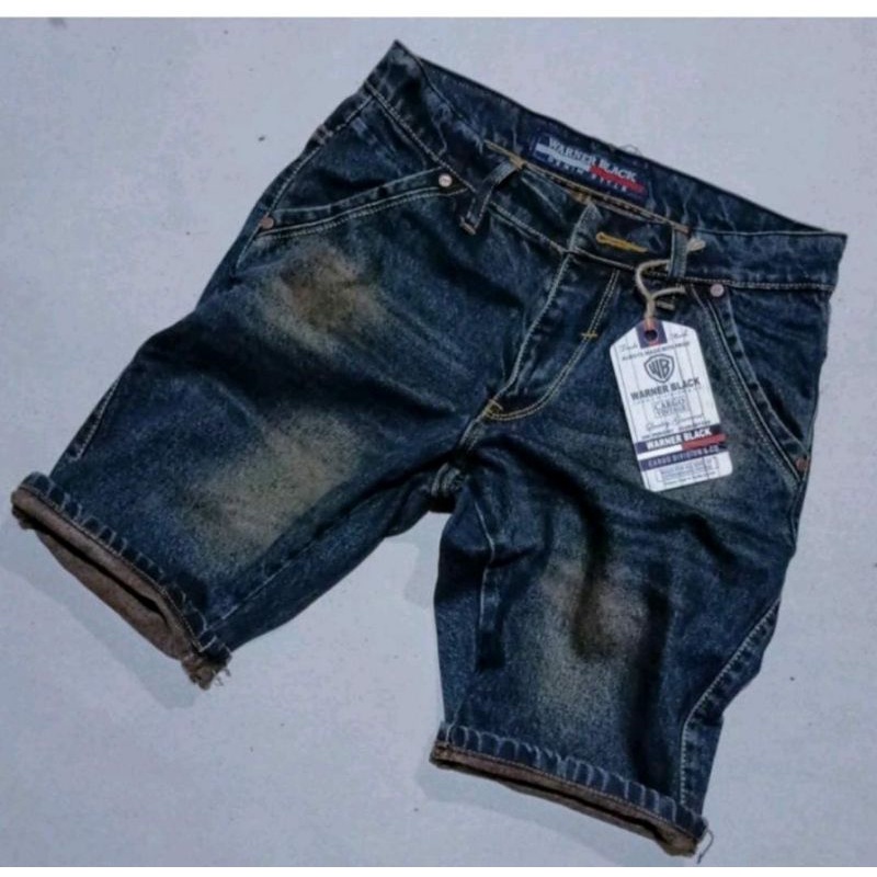 CELANA PENDEK PRIA SKKINY JEANS REPPEAT POLOS