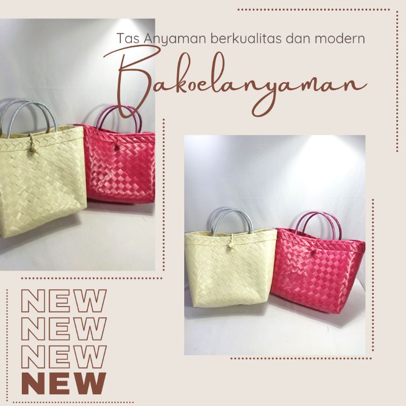 Tas Anyaman Polos/Tas Anyaman Belanja/Tas Belanja/Tas Tasyakuran/Tas Simpel