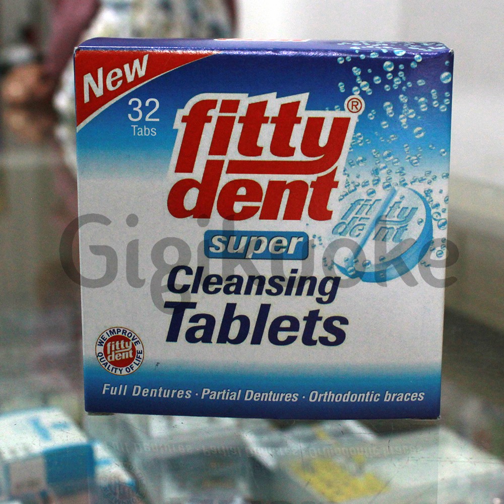 FITTYDENT Tablets Cleansing pembersig gigi palsu