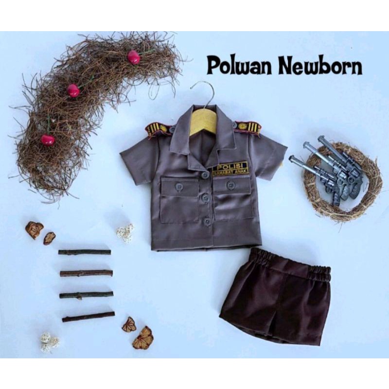 KOSTUM POLWAN NEWBORN/KOSTUM NEWBORN/KOSTUM PHOTOSHOOT/PROPERTI FOTO BAYI (READYSTOK)