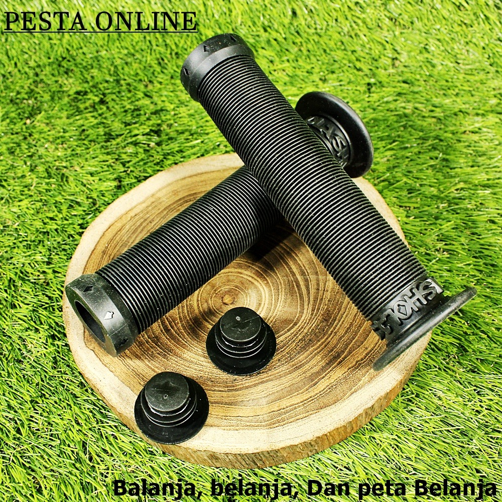 Grip Shola KHE BIKES Hitam Bahan Karet Berkualitas HandGrip Sepeda BMX