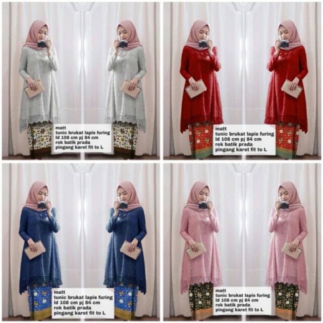 SET SAFITRI / KEBAYA WANITA / DRESS KEBAYA MUSLIM / ROK MUSLIM / KEBAYA BATIK SOLO / KEBAYA KARTINI