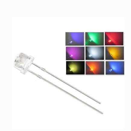 LED Strawhat 5mm Straw Hat (Biru, Merah, Kuning, Hijau, Putih)