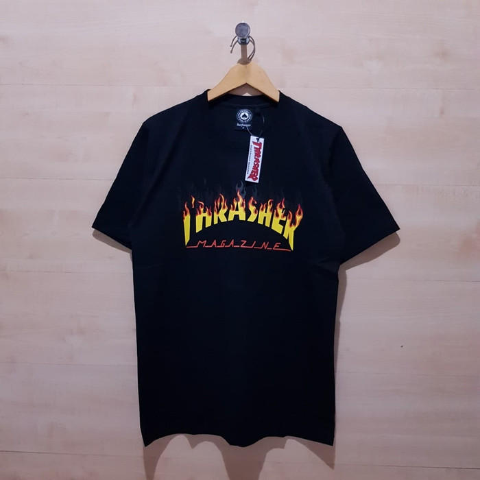 KAOS T SHIRT THRASHER BBQ BLACK - M