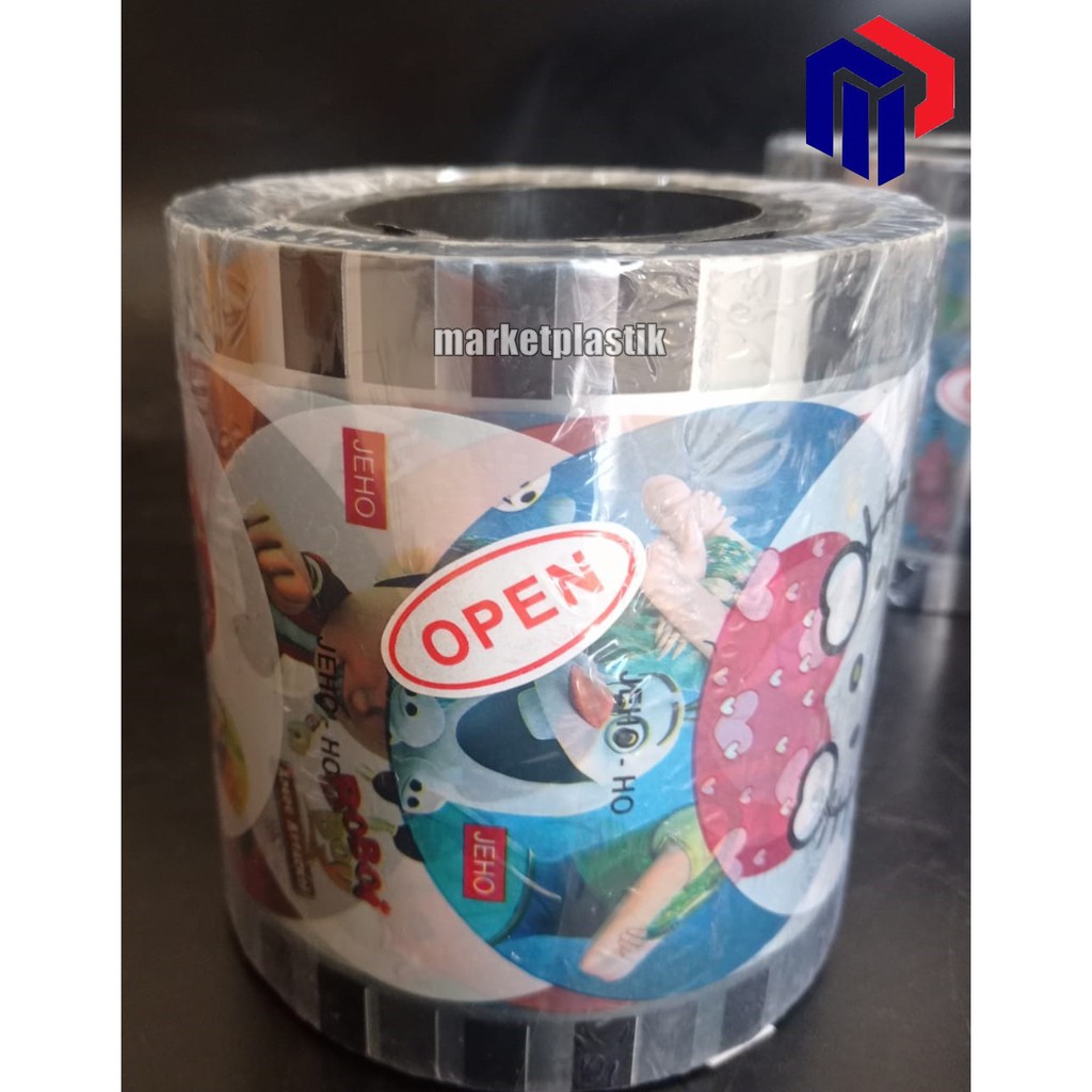 Plastik Seal Cup JEHO 800pc / plastik lid cup sealer pop ice lid murah