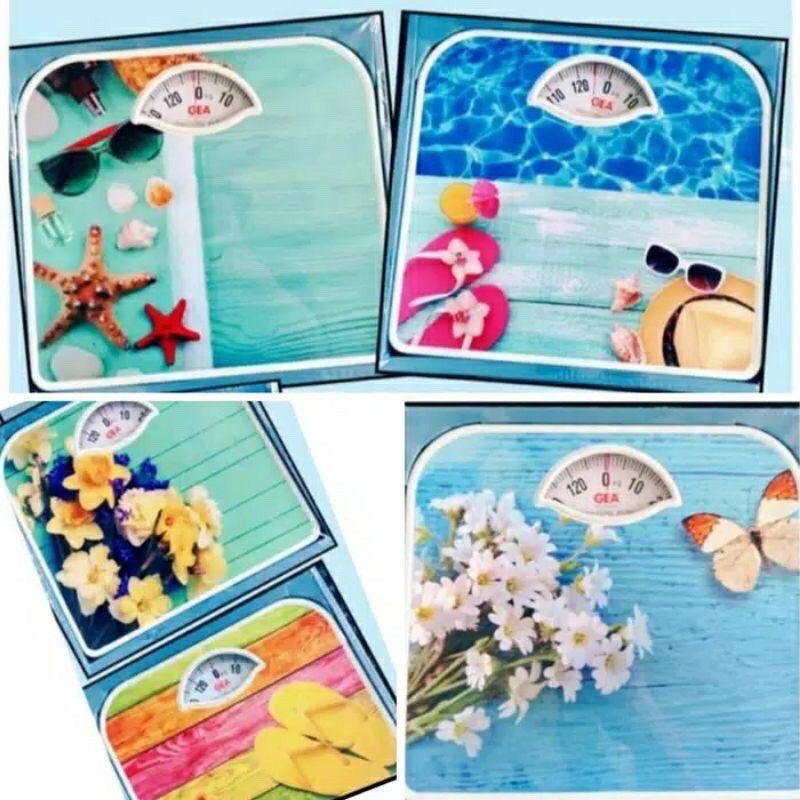 Timbangan Berat Badan Manual Analog Gea Karakter Ekonomis Max 130kg Import Lucu