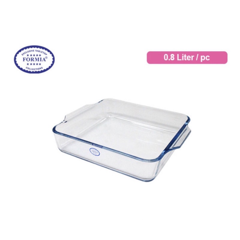WADAH TEMPAT NAMPAN SAYUR SAJI KACA BAKE & SERVE 800ML - FORMIA