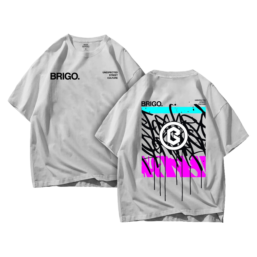 BRIGO Kaos Oversize UNEXPECTED II Kaos Jumbo Size Pria &amp; Wanita II Kaos Oversize Print DTF