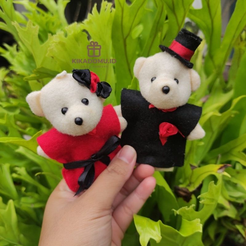 

[Ready Stok] Boneka pengantin wedding bride beruang mini pelengkap hampers gift min beli 5 pcs