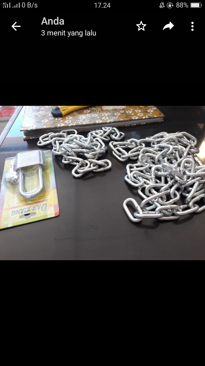 Gembok Putih Panjang 50mm 3 Key