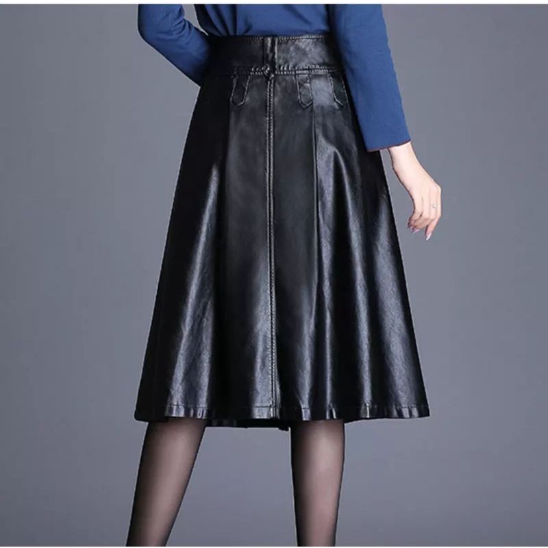 ROK WANITA SEMI KULIT MODEL TERBARU-1