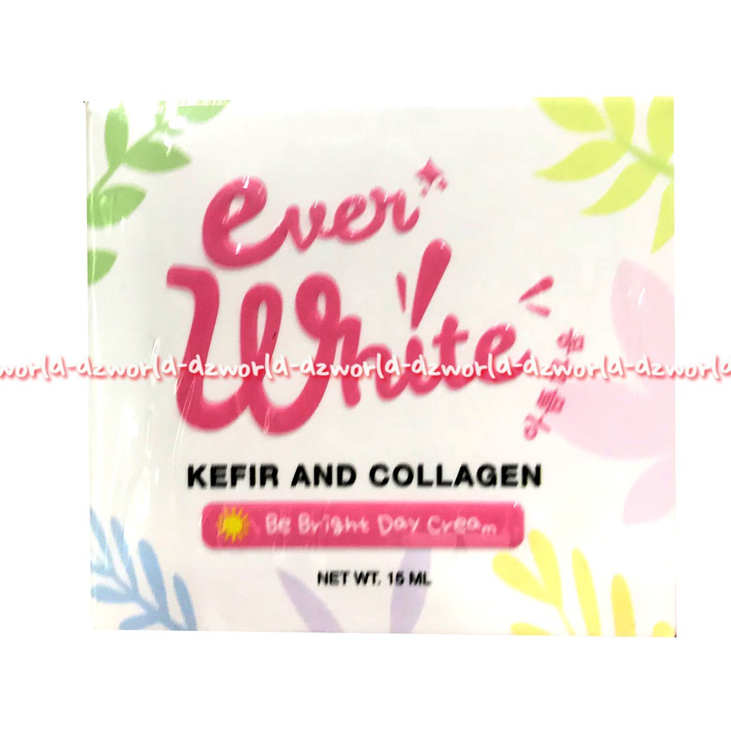 Ever White Kefir And Collagen Be Bright Day Cream And Night Cream 15ml Krim Wajah