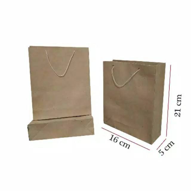 PAPER BAG POLOS 16x5x21 | PAPER BAG 14x4,5x18 READY