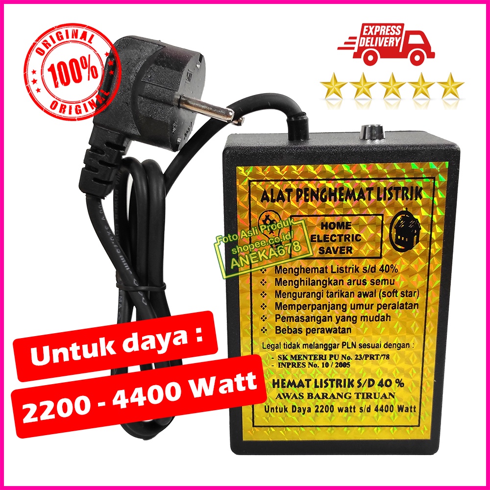 ALAT PENGHEMAT LISTRIK HOME ELECTRIC SAVER ORIGINAL 2200 - 4400 WATT