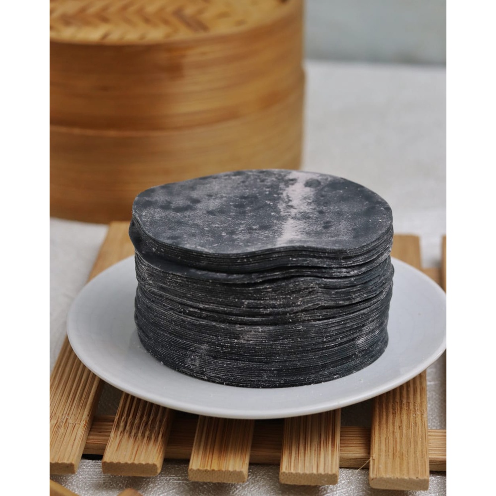 kulit dimsum siomay elastis tipis warna hitam item charcoal 250gr (-+80)