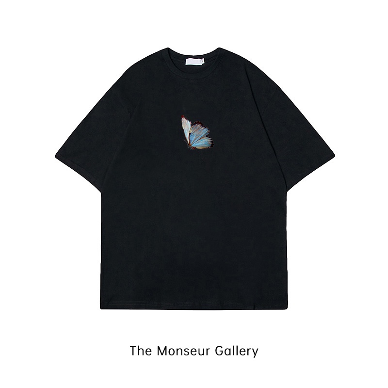 The Monseur Gallery T-shirt Oversize Blue Butterfly | Kaos Hitam