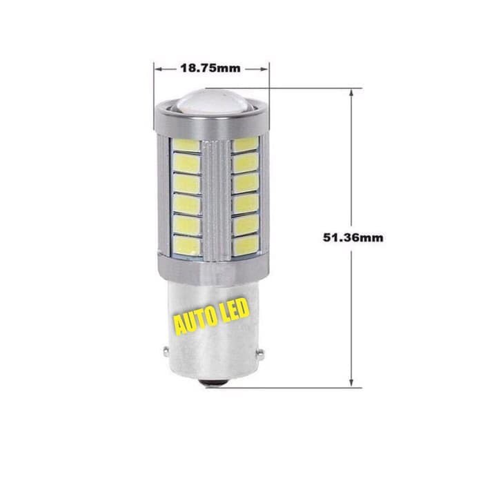 Lampu Led Sein Stop Senja 1156 33 SMD Kaki 1 DC 12-24V DIAM / STROBO